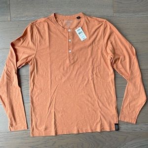 NWT Todd Snyder Long Sleeve Henley - Color is Fresh Melon